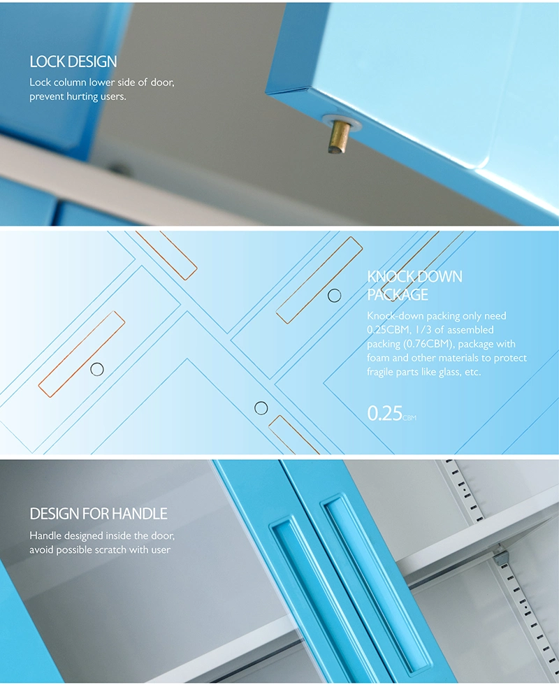 Skh098-2 Metal Medicine Cabinets with Door for Hospital